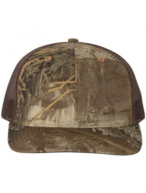 Baseball Caps Richardson Unisex 112 Trucker Adjustable Snapback Baseball Cap - Realtree Max-1/ Brown - CB188908Y0Q $15.91