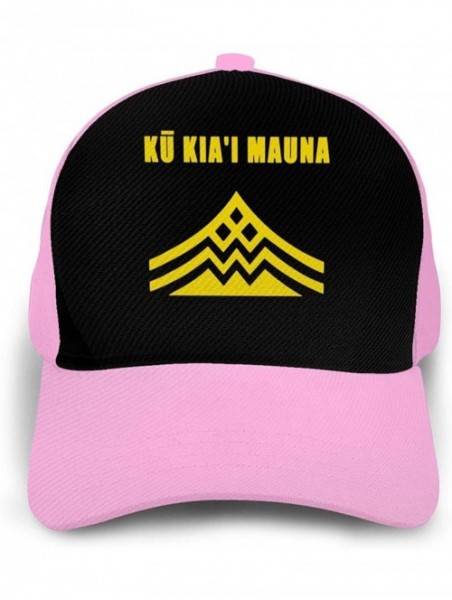 Baseball Caps Ku Kiai Mauna Kea Men Retro Adjustable Cap for Hat Cowboy Hat - Pink - CG18Y40GG2T $28.83