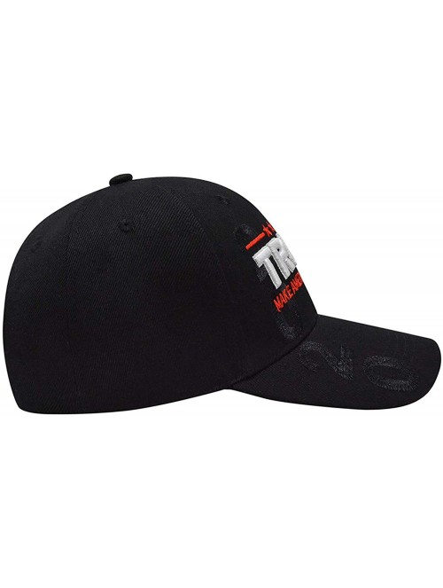 Baseball Caps Trump 2020 Keep America Great 3D Embroidery American Flag Baseball Cap - 013 Black - CP18O222ZN3 $15.39