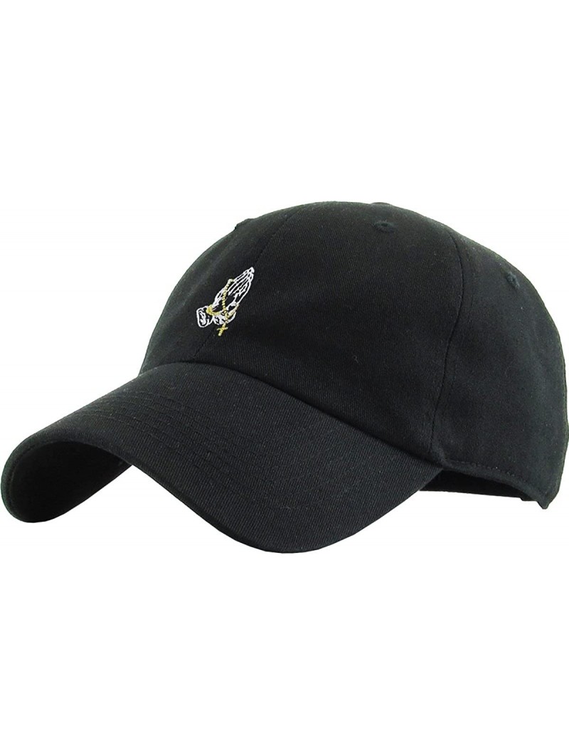 Baseball Caps Praying Hands Rosary Savage Dad Hat Baseball Cap Unconstructed Polo Style Adjustable - CW182E7NMMW $12.70