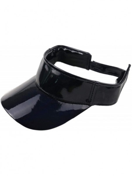 Skullies & Beanies Holographic Sun Sports Visor Sun Hat Clip-On Visor Beach Golf Cap Hat - Black - C5198QLHSUS $12.02