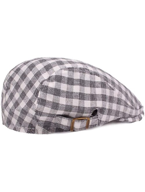 Newsboy Caps Unisex Flat Checker Plaid Ivy Newsboy Cap Hat - 2 Pack-d - CN18L62ET83 $20.66