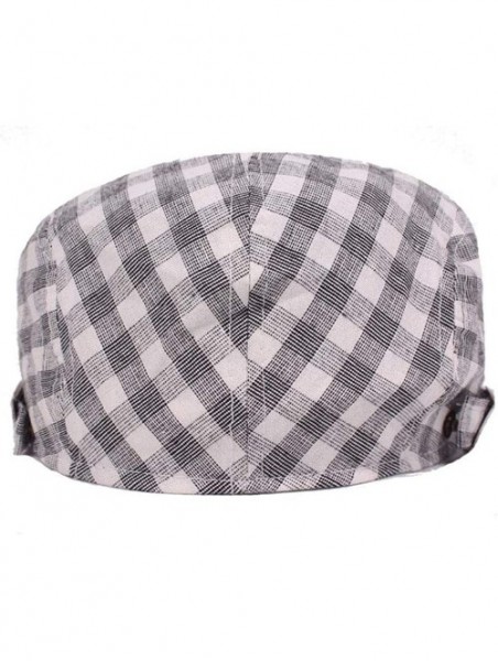 Newsboy Caps Unisex Flat Checker Plaid Ivy Newsboy Cap Hat - 2 Pack-d - CN18L62ET83 $20.66