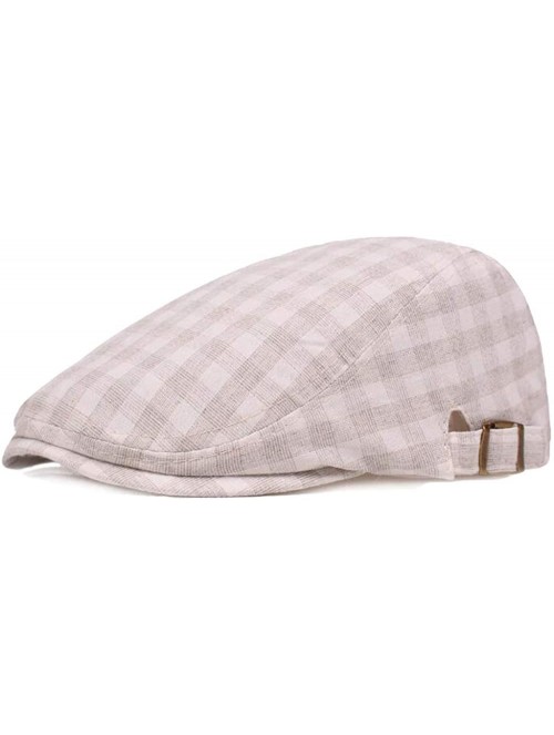 Newsboy Caps Unisex Flat Checker Plaid Ivy Newsboy Cap Hat - 2 Pack-d - CN18L62ET83 $20.66