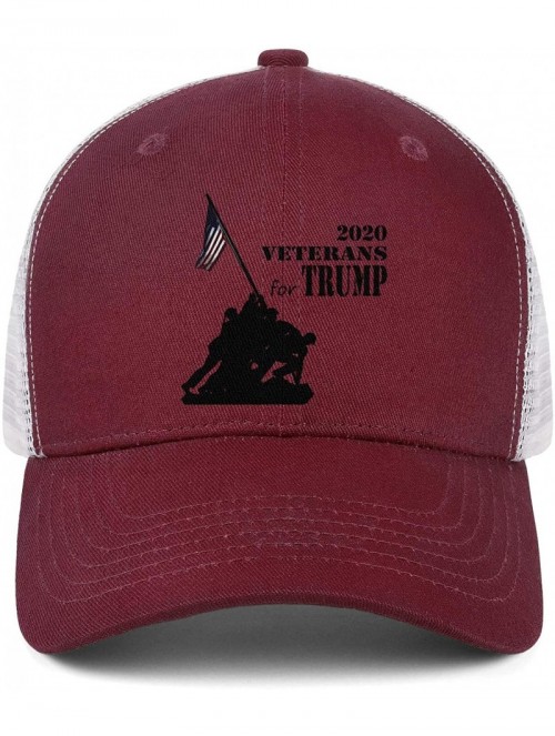 Baseball Caps Trump-2020-white-and-red- Baseball Caps for Men Cool Hat Dad Hats - Veterans Trump 2020 - CX18U9I658C $15.79