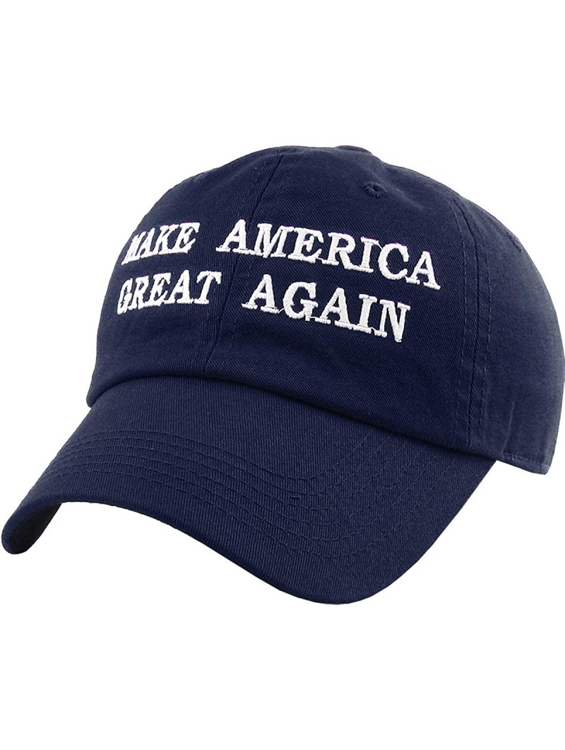 Baseball Caps Make America Great Again Our President Donald Trump Slogan with USA Flag Cap Adjustable Baseball Hat Red - CW18...