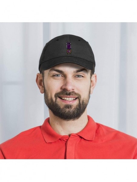 Baseball Caps Custom Low Profile Soft Hat Army Military Purple Heart Embroidery Veteran Cotton - Stone - CC18QRDO00W $30.07