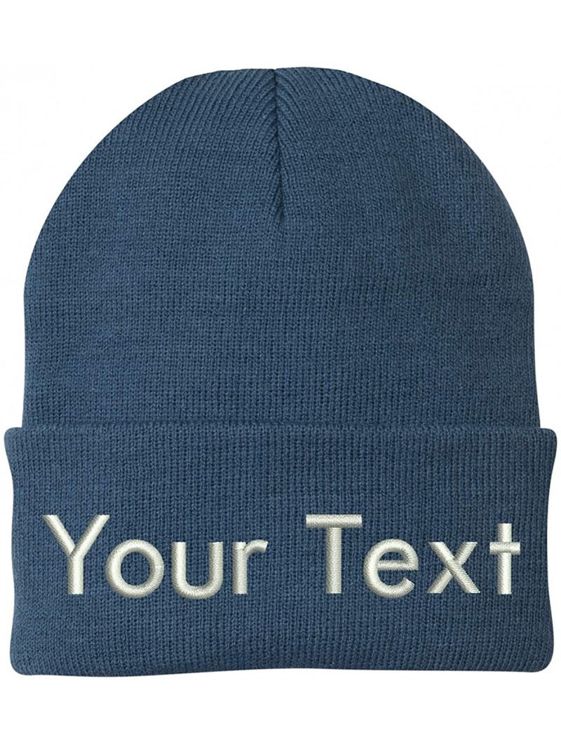 Skullies & Beanies Design Your Own Beanie Custom Beanie - Millenium Blue - C118YWRGRK2 $17.85