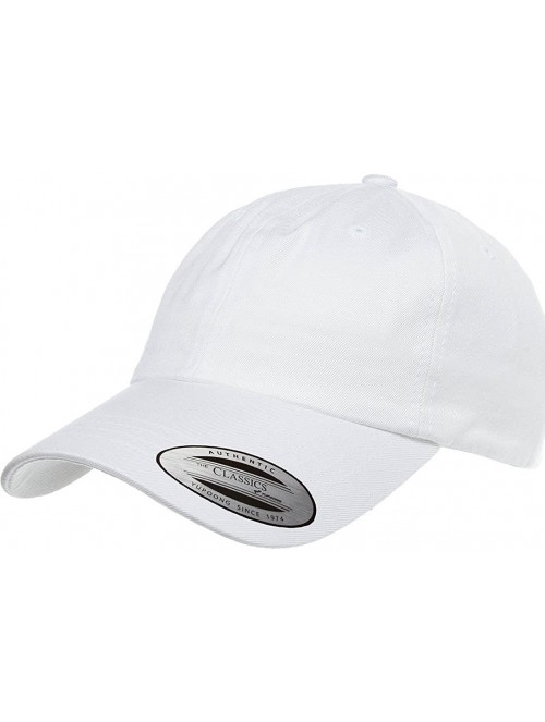 Baseball Caps Low Profile Cotton Twill (Dad Cap) - White - CQ12DK3SLZL $11.05