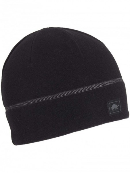 Skullies & Beanies Midweight Micro Fur Fleece Beanie - Black - CS113TQQR9R $25.16