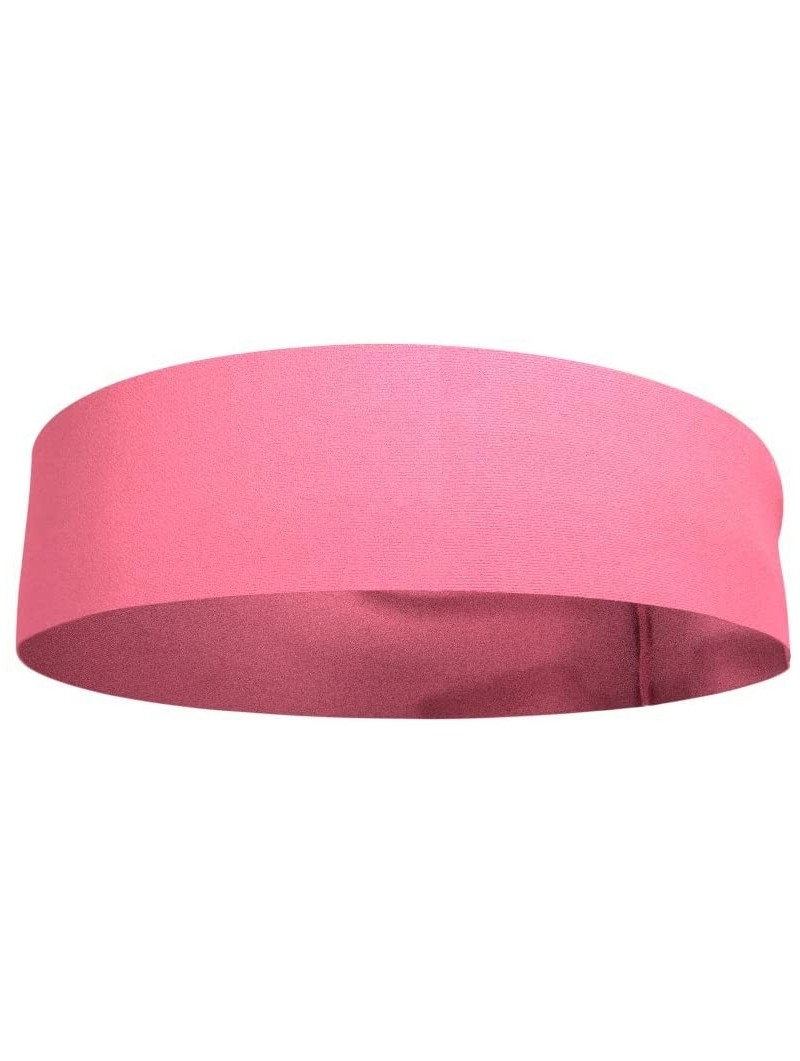 Headbands WICKING HEADBAND Sweatband - Neon Coral - CE11KRYU4ZH $20.38