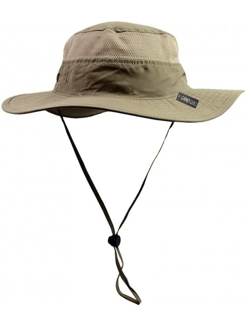 Sun Hats Outdoor UPF 50+ Boonie Hat Summer Sun Caps - Dark Khaki - C0124NTQT2N $24.82