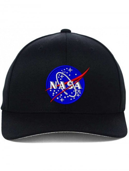 Baseball Caps Lunar NASA- Fine Finished Embroidered- Flexfit Hats - Black - CY12HYS9YIV $27.27