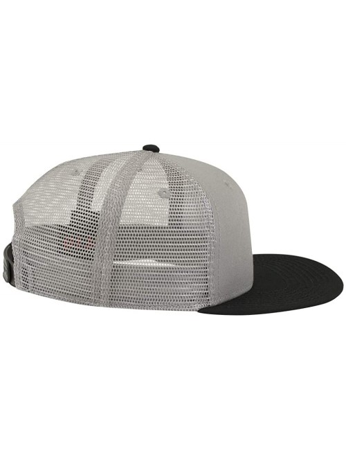 Baseball Caps SNAP Hawaiian Pattern Square Flat Visor 6 Panel Pro Style Snapback Hat - Blk/Gry/Gry - CS12O0GYR6C $14.24