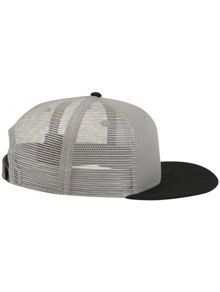 Baseball Caps SNAP Hawaiian Pattern Square Flat Visor 6 Panel Pro Style Snapback Hat - Blk/Gry/Gry - CS12O0GYR6C $14.24