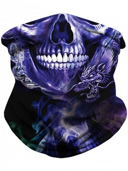 Balaclavas Unisex Seamless Rave Bandana Neck Gaiter Tube Headwear Bandana- Motorcycle Face Bandana for Women Men Face Scarf -...