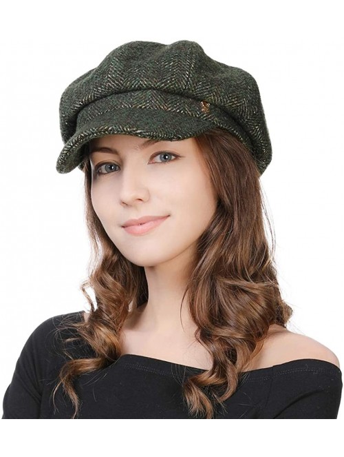 Newsboy Caps 2019 New Womens Visor Beret Newsboy Hat Cap for Ladies Merino Wool - 99952_army Green - C218Y63RETU $18.21