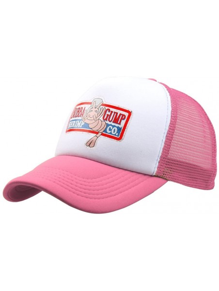 Baseball Caps Adult Gump Running Hat- Shrimp Mesh Baseball Trucker Cap- Cosplay Costumes - Pink-1 - CK18COR2N65 $13.82