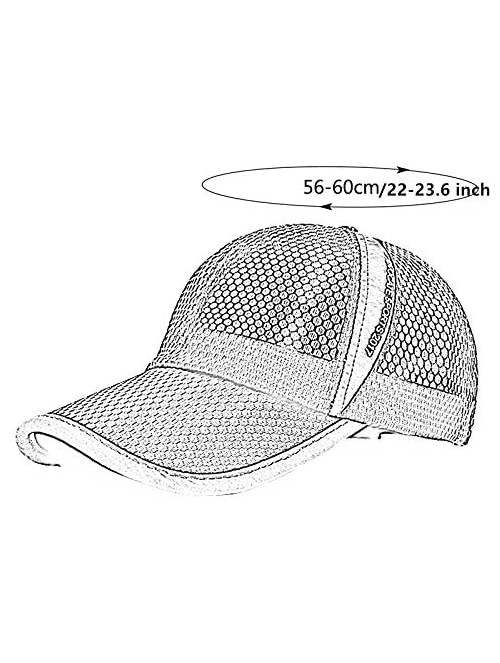 Baseball Caps Unisex Mesh Tennis Cap Outdoor Anti-UV Quick Dry Adjustable Running Baseball Hat - Navy Blue - CF18RXY6QIT $12.40