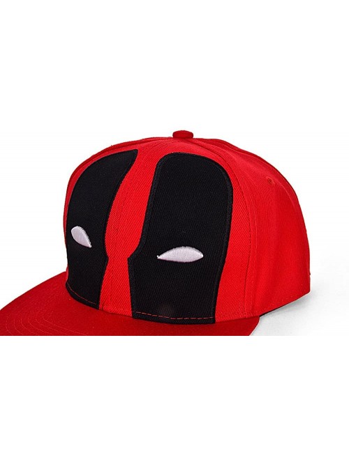 Baseball Caps Deadpool Baseball Cap Hip-hop Snapback Hat - Red - CZ12JZONBNV $16.85