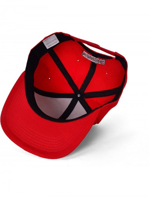 Baseball Caps Deadpool Baseball Cap Hip-hop Snapback Hat - Red - CZ12JZONBNV $16.85