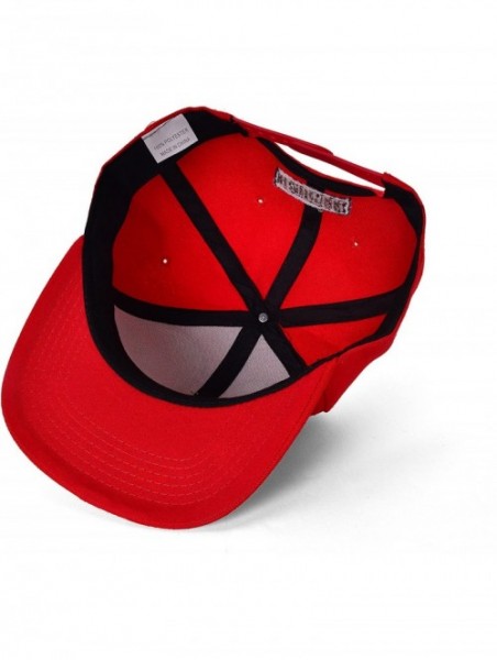 Baseball Caps Deadpool Baseball Cap Hip-hop Snapback Hat - Red - CZ12JZONBNV $16.85