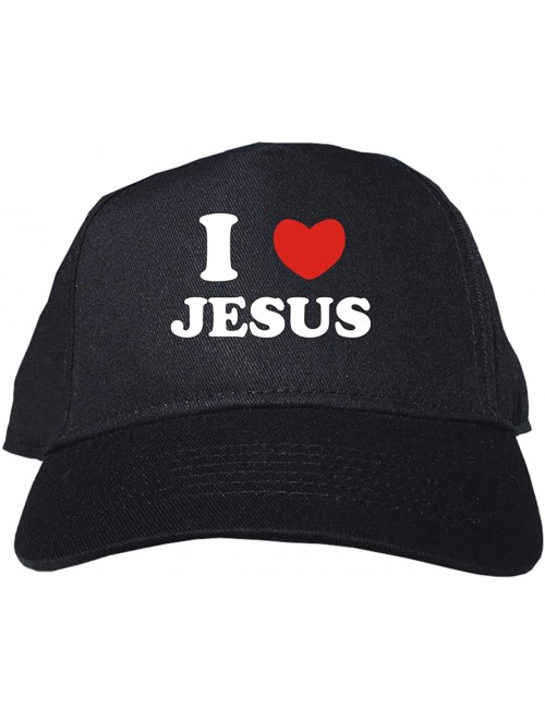 Baseball Caps I Heart Love Jesus Adult Low Profile Baseball Hat Cap Adjustable Black - CH18KID9I4N $17.49