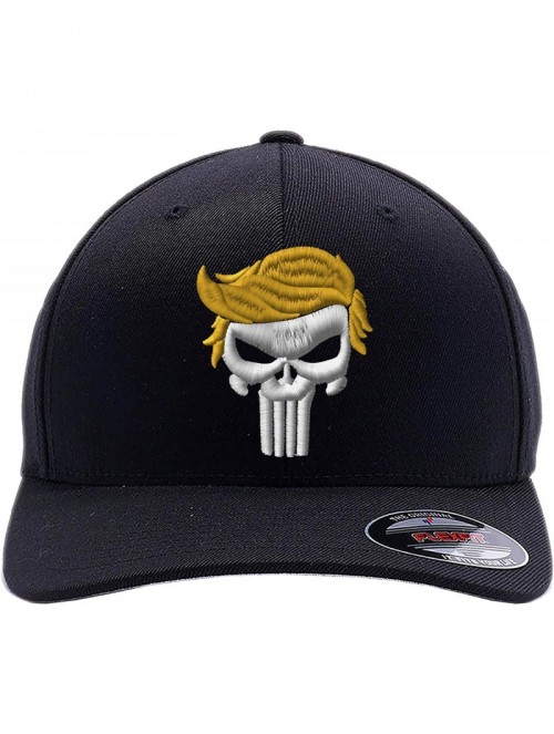 Baseball Caps Custom Embroidered President 2020"Keep Your HAT Great. Punisher Trump 6277 Flexfit Hat. - Black - CG18O86E32W $...