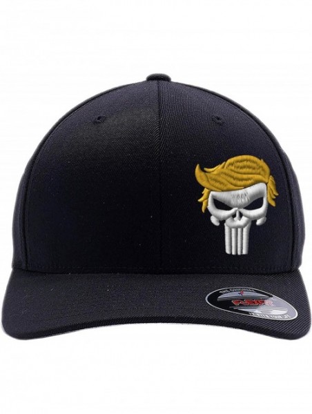 Baseball Caps Custom Embroidered President 2020"Keep Your HAT Great. Punisher Trump 6277 Flexfit Hat. - Black - CG18O86E32W $...