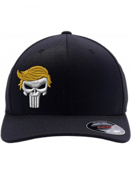 Baseball Caps Custom Embroidered President 2020"Keep Your HAT Great. Punisher Trump 6277 Flexfit Hat. - Black - CG18O86E32W $...