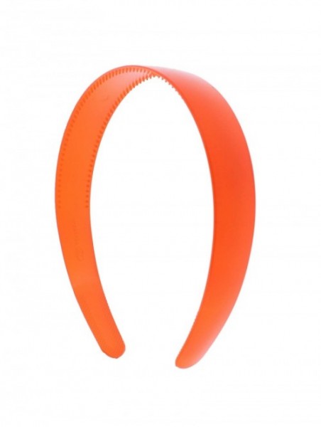 Headbands Orange 1 Inch Plastic Hard Headband with Teeth Head band Women Girls (Motique Accessories) - Orange - CX11OSJKZGZ $...