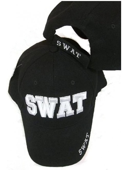 Baseball Caps Swat Embroidered Adjustable Hat Black Ball Cap - CK113QG8PPJ $12.60