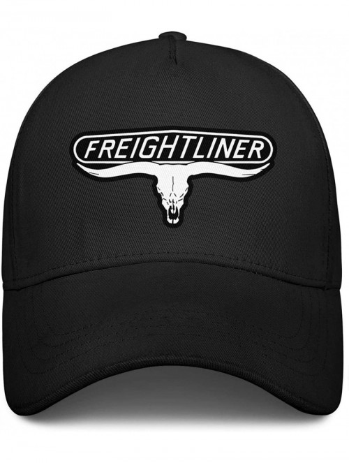 Baseball Caps Unisex Mens Baseball Hat Casual Adjustable Mesh Visor Freightliner-Trucks-Flat Cap - Black-27 - CI18USM4923 $22.49