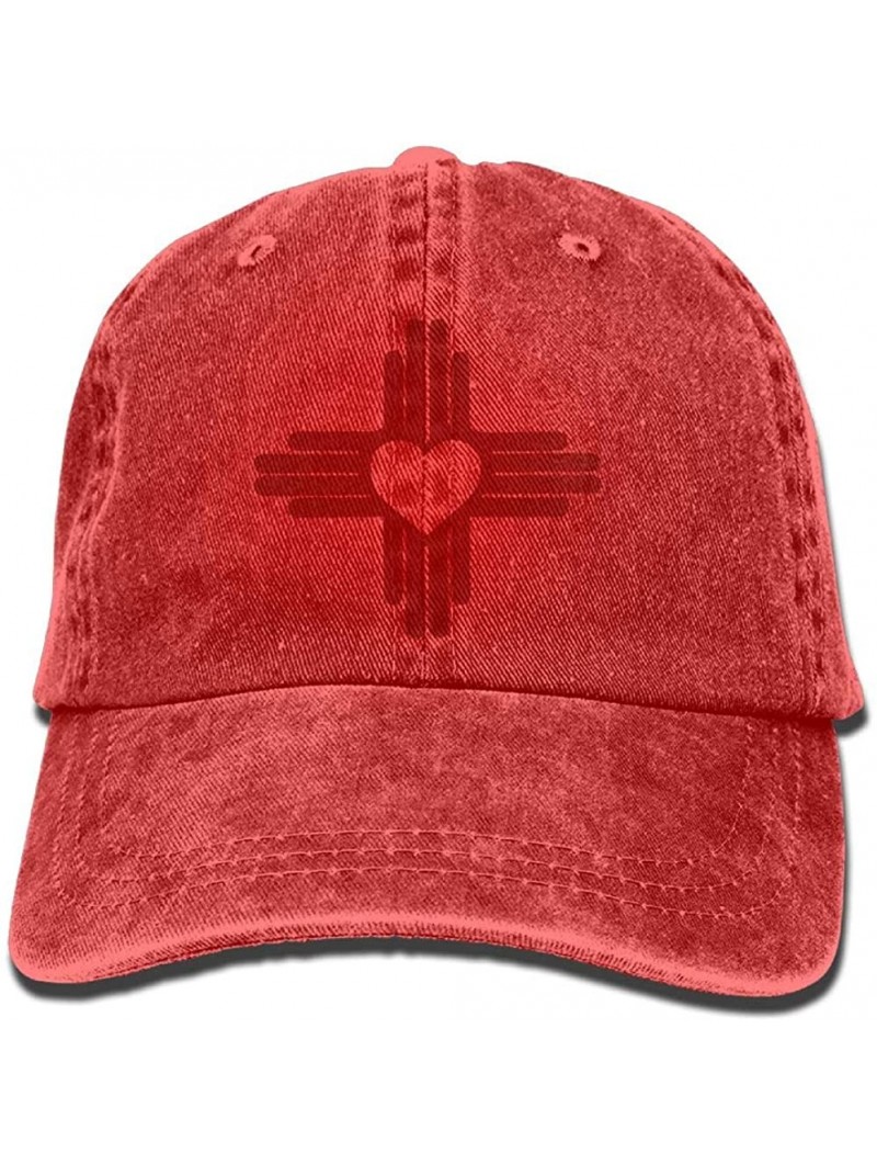 Baseball Caps Men Or Women Adjustable Denim Jeans Baseball Caps Zia with Heart Symbol - New Mexico State Flag Snapback Cap - ...