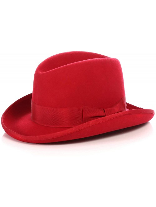 Fedoras Premium Godfather Hat - Red - C312BPOTEA7 $41.27