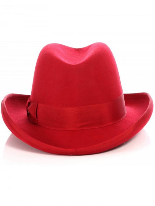 Fedoras Premium Godfather Hat - Red - C312BPOTEA7 $41.27