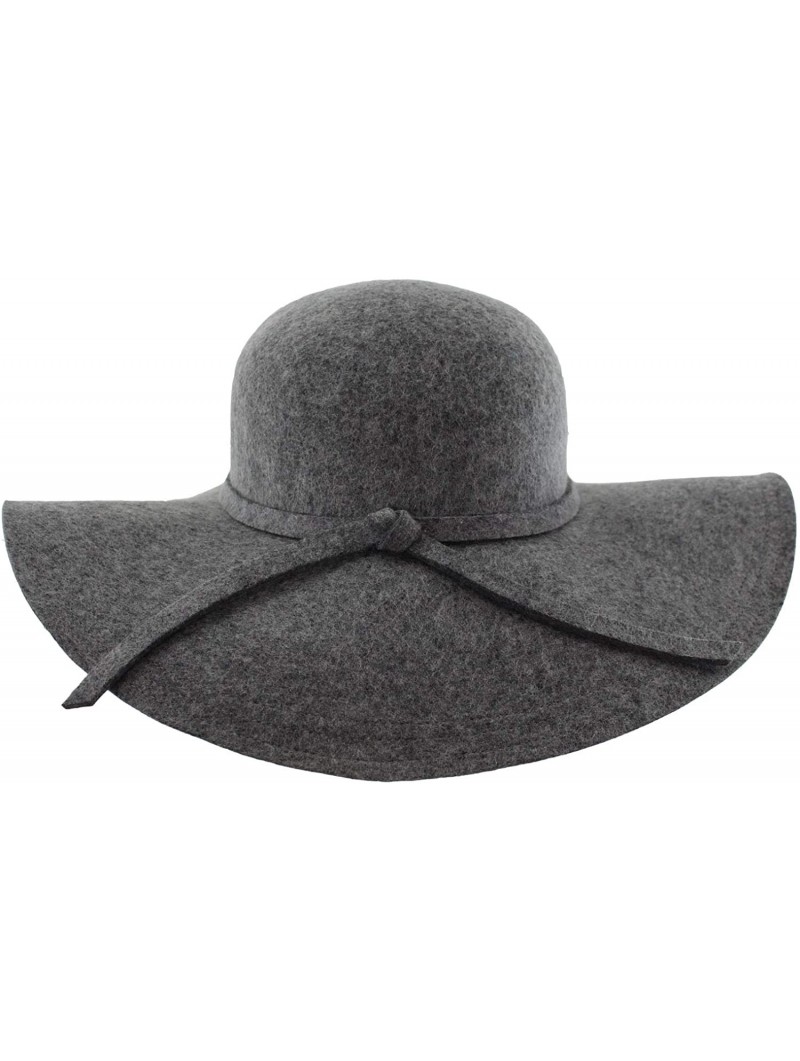 Sun Hats Wide Brimmed Wool Floppy Hat - Gray - C6111QLCZST $24.01