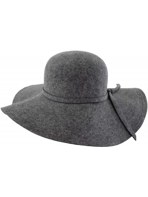 Sun Hats Wide Brimmed Wool Floppy Hat - Gray - C6111QLCZST $24.01