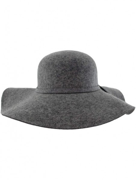 Sun Hats Wide Brimmed Wool Floppy Hat - Gray - C6111QLCZST $24.01