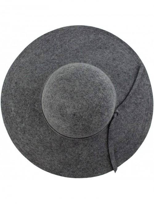 Sun Hats Wide Brimmed Wool Floppy Hat - Gray - C6111QLCZST $24.01