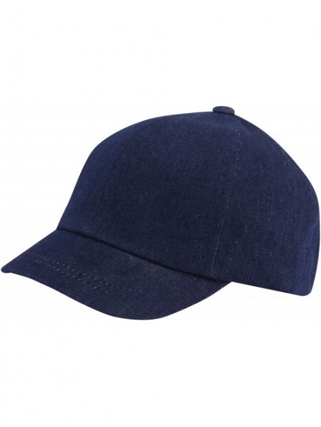 Baseball Caps Empty Plain Ball Cap Cute Short Bill Design Cotton Baseball Hat Truckers - Denim-darkblue - CZ18YH5E00K $24.14