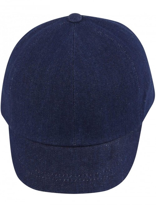 Baseball Caps Empty Plain Ball Cap Cute Short Bill Design Cotton Baseball Hat Truckers - Denim-darkblue - CZ18YH5E00K $24.14