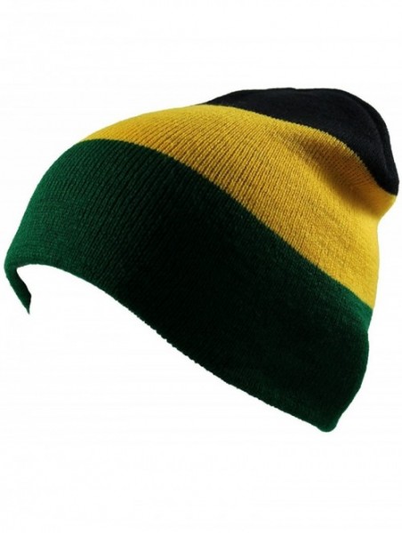 Skullies & Beanies Rasta Beanie - Blk/Yellow/Green - CG18I6SEA4H $10.79