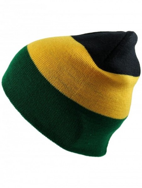 Skullies & Beanies Rasta Beanie - Blk/Yellow/Green - CG18I6SEA4H $10.79