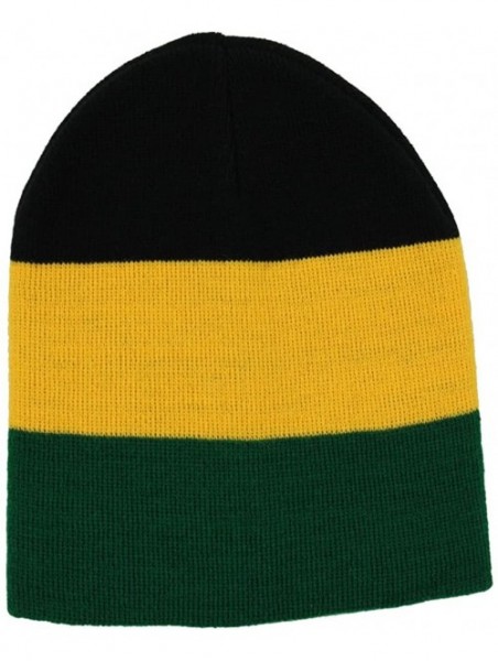 Skullies & Beanies Rasta Beanie - Blk/Yellow/Green - CG18I6SEA4H $10.79