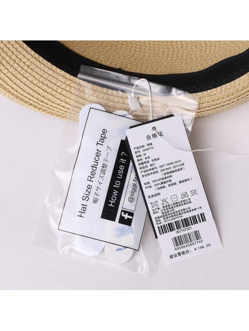 Fedoras Fedora Straw Fashion Sun Hat Packable Summer Panama Beach Hat Men Women 56-62CM - 00774_beige - CG18UMLQDSE $27.65