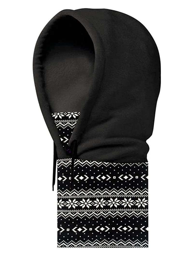 Balaclavas Balaclava Ski Mask - Wind-Resistant Thicken Warm Neck Face Mask Winter Outdoor Hood - Black-spring - CQ12O6EJ7B0 $...