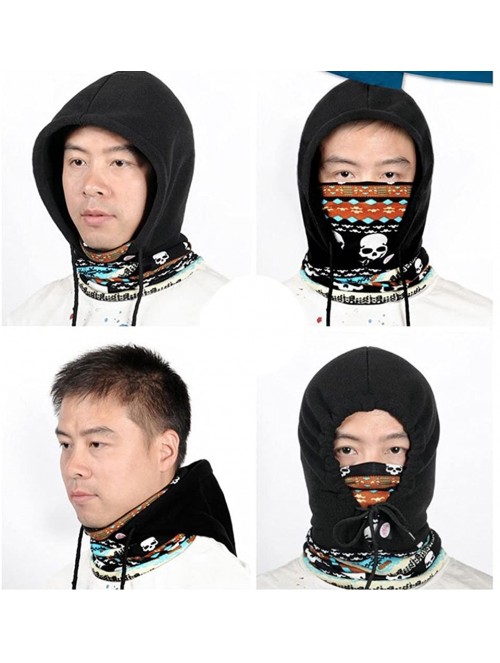 Balaclavas Balaclava Ski Mask - Wind-Resistant Thicken Warm Neck Face Mask Winter Outdoor Hood - Black-spring - CQ12O6EJ7B0 $...