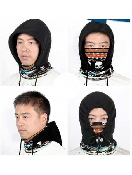 Balaclavas Balaclava Ski Mask - Wind-Resistant Thicken Warm Neck Face Mask Winter Outdoor Hood - Black-spring - CQ12O6EJ7B0 $...