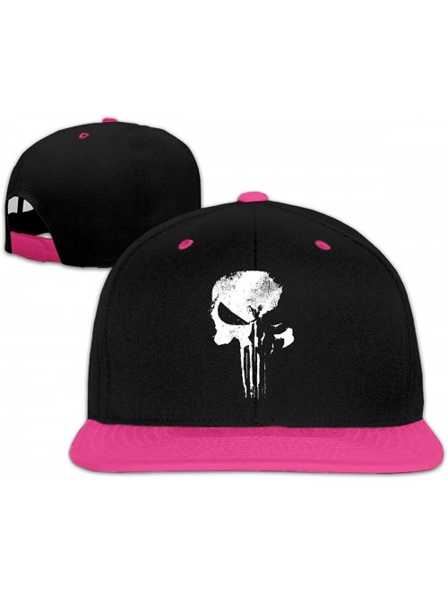 Skullies & Beanies Design Sleeve T-Shirt New Daredevil Punisher Skull Logo Fashion Baseball Cap for Man White - Pink - C018RL...